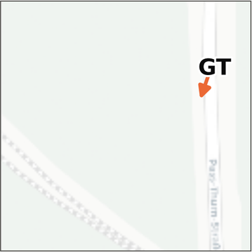 Open-field sample, OSM tile with ground-truth pose