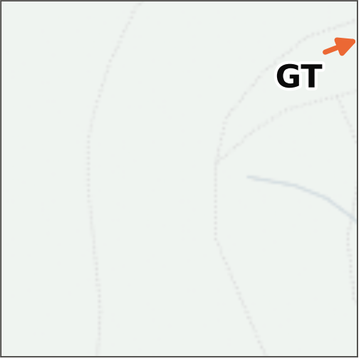 Forest-corridor sample, OSM tile with ground-truth pose